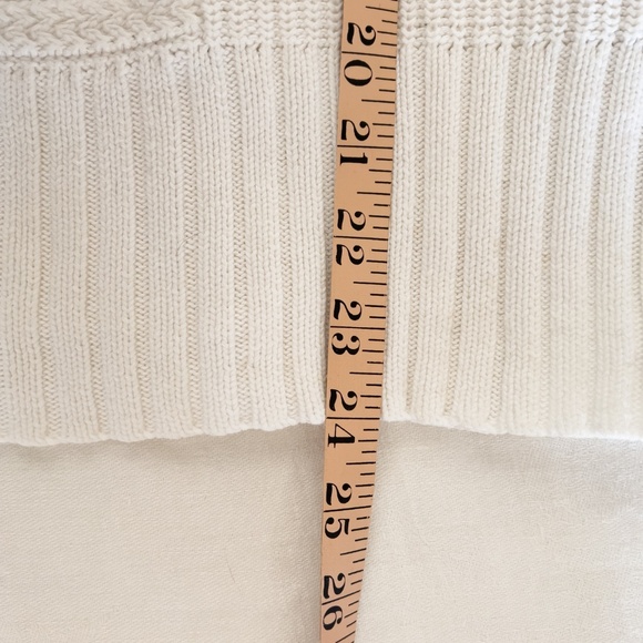 Vintage Preppy Y2K Lauren Jeans Company Ralph Lauren White Cotton Knit Sweater L - Picture 13 of 14